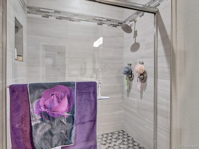 bathroom with an enclosed shower