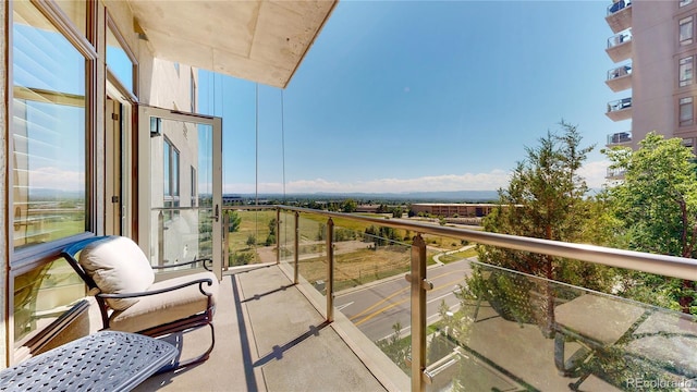 balcony with a rural view