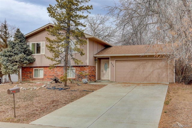 tri-level home featuring a garage