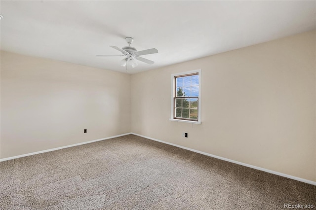 6231 Prospect Rd, Longmont, CO 80503 - empty room with carpet floors, baseboards, and a ceiling fan