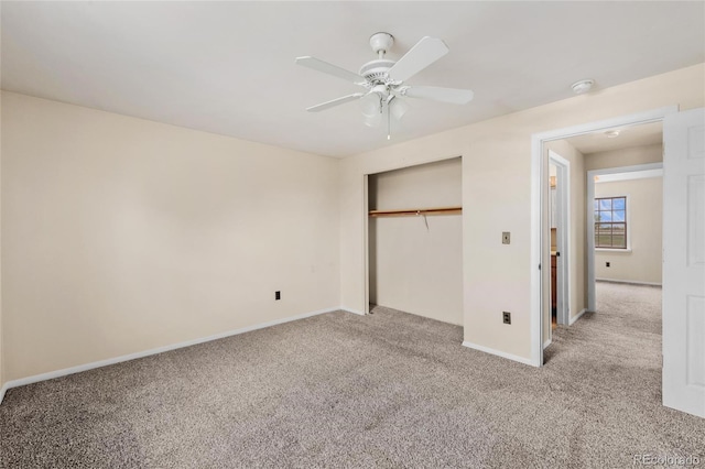 6231 Prospect Rd, Longmont, CO 80503 - unfurnished bedroom with carpet flooring, a closet, baseboards, and ceiling fan
