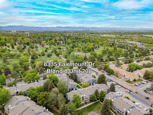 8335 Fairmount Dr Unit 208, Denver, CO 80247 - aerial view of residential area with a mountainous background