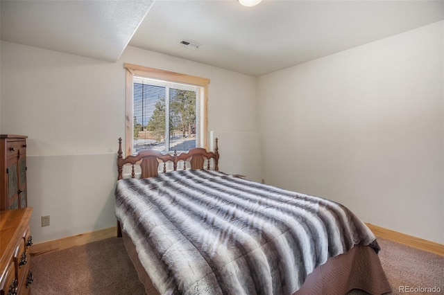 view of carpeted bedroom