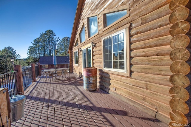 view of wooden terrace