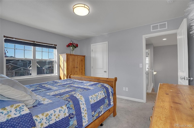 view of carpeted bedroom