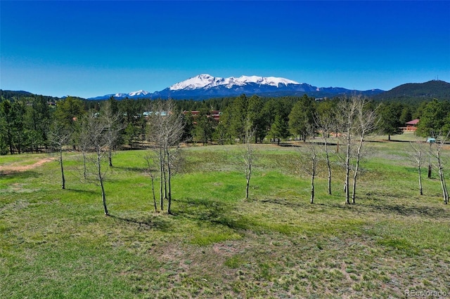 mountain view with a rural view