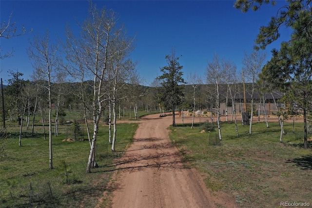 view of street featuring a rural view