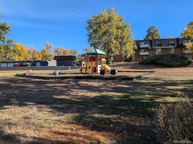 view of jungle gym