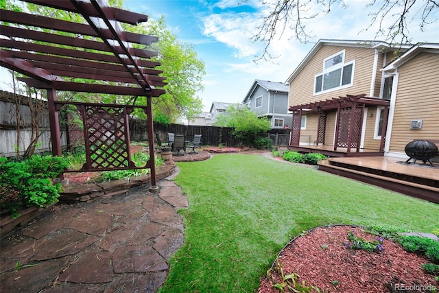 3565 W 112th Cir, Westminster, CO 80031 - view of yard with a pergola, a deck, and a patio area
