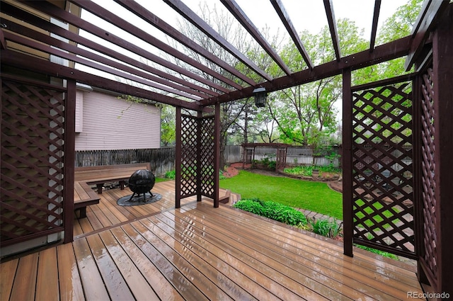 3565 W 112th Cir, Westminster, CO 80031 - wooden terrace featuring a pergola