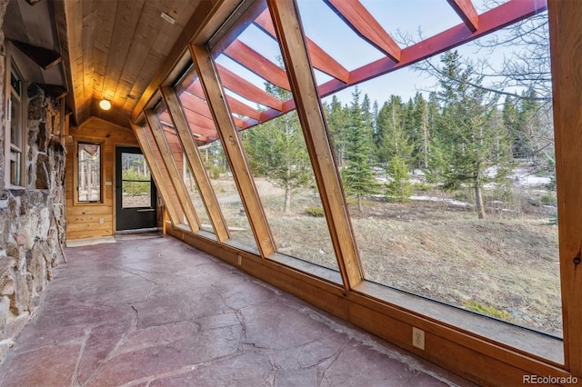 600 Rock Lake Rd, Ward, CO 80481 - unfurnished sunroom with a skylight