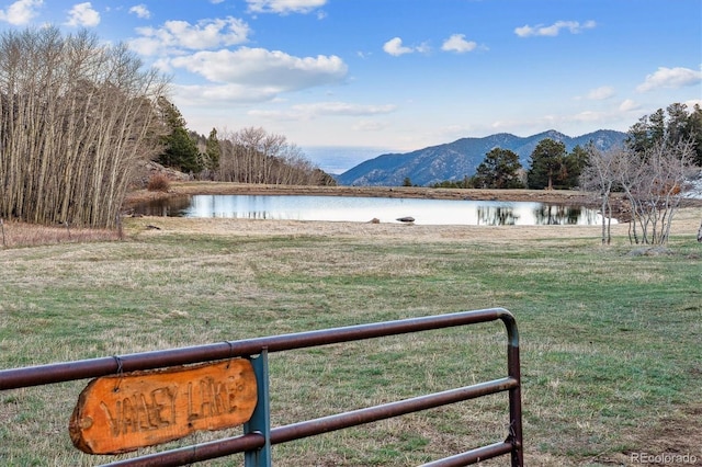 600 Rock Lake Rd, Ward, CO 80481 - view of yard featuring a water and mountain view