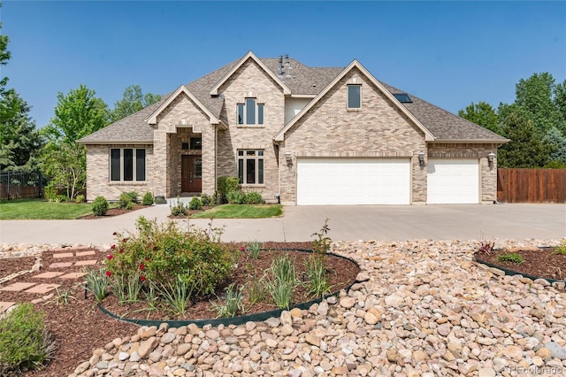 4245 S Dawson St, Aurora, CO 80014 - view of front of home featuring driveway, brick siding, and a shingled roof