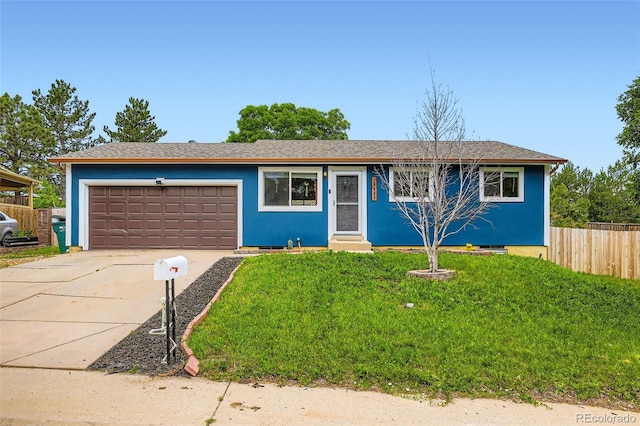 18662 E Brown Pl, Aurora, CO 80013 - single story home with a garage, driveway, entry steps, and stucco siding