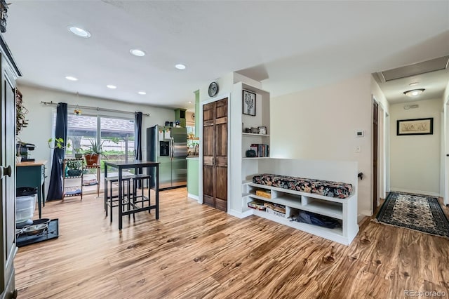 18662 E Brown Pl, Aurora, CO 80013 - dining space featuring wood finished floors and recessed lighting