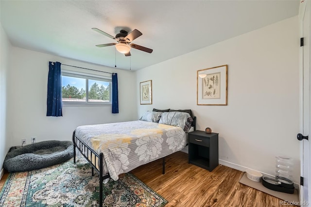 18662 E Brown Pl, Aurora, CO 80013 - bedroom featuring wood finished floors and a ceiling fan