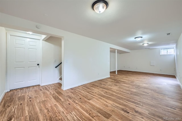 18662 E Brown Pl, Aurora, CO 80013 - below grade area with light wood-style flooring