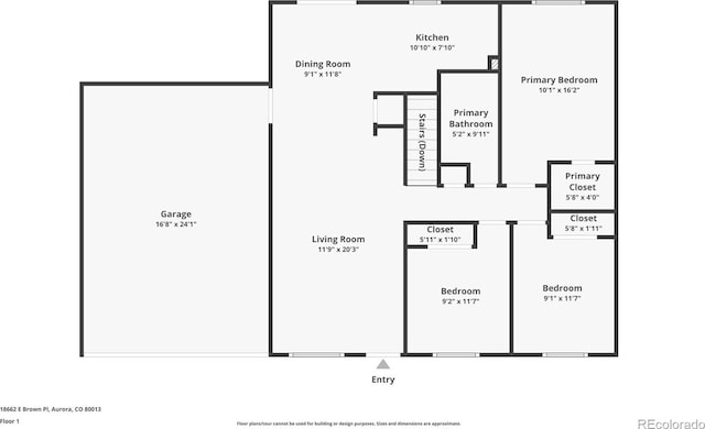 18662 E Brown Pl, Aurora, CO 80013 - view of home floor plan
