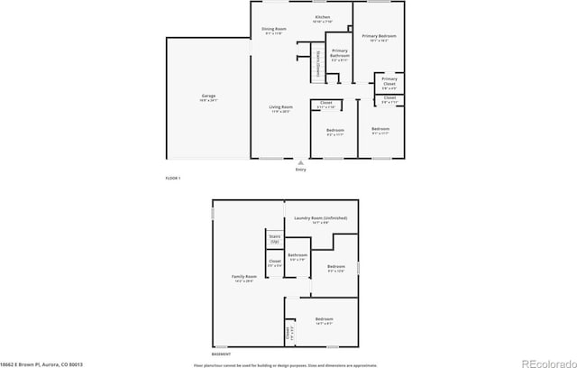 18662 E Brown Pl, Aurora, CO 80013 - view of room layout