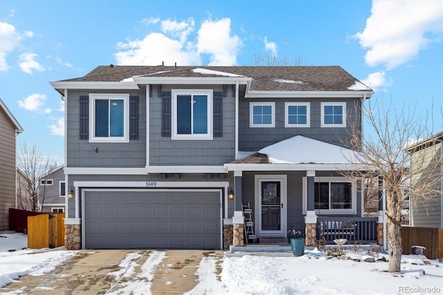 view of front of house featuring a garage