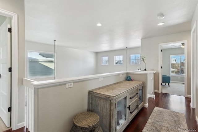 interior space with hardwood / wood-style flooring