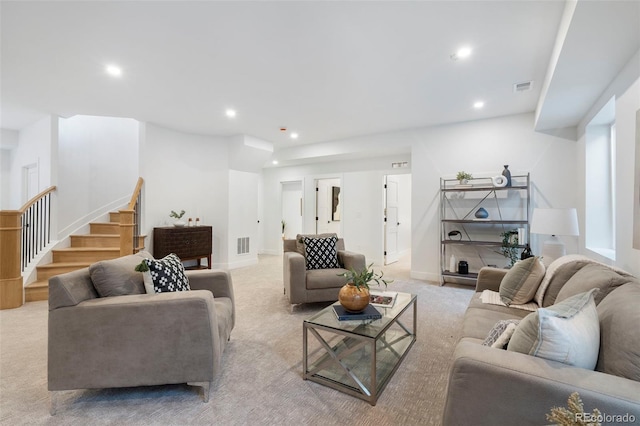 view of carpeted living room