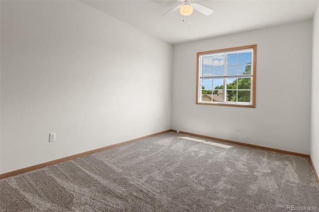 131 Morgan Ct, Loveland, CO 80537 - carpeted spare room featuring a ceiling fan and baseboards