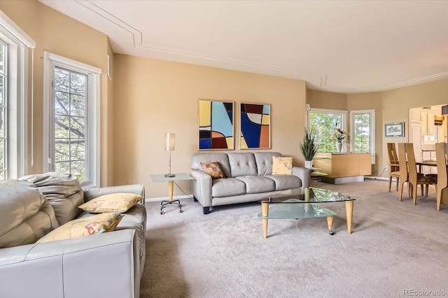7758 Edgewater Ct, Lone Tree, CO 80124 - carpeted living area featuring plenty of natural light and baseboards