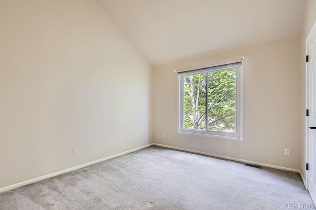 7758 Edgewater Ct, Lone Tree, CO 80124 - carpeted empty room with baseboards and vaulted ceiling