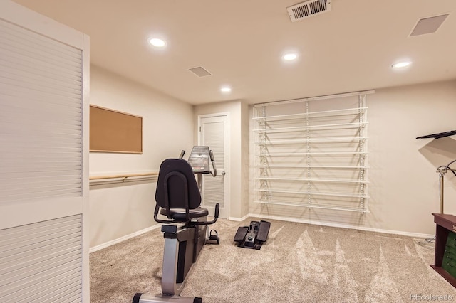 7758 Edgewater Ct, Lone Tree, CO 80124 - workout area with carpet, recessed lighting, and baseboards