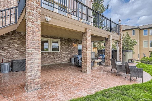 7758 Edgewater Ct, Lone Tree, CO 80124 - view of patio / terrace with a balcony