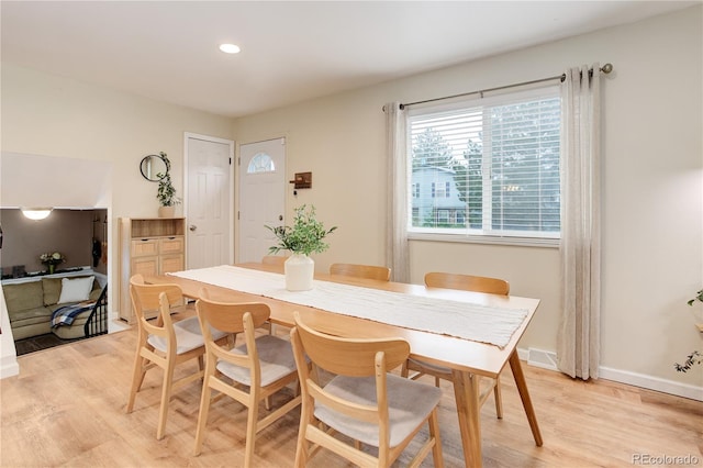 10527 Pierson Cir, Westminster, CO 80021 - dining space featuring light wood-style flooring, recessed lighting, and baseboards