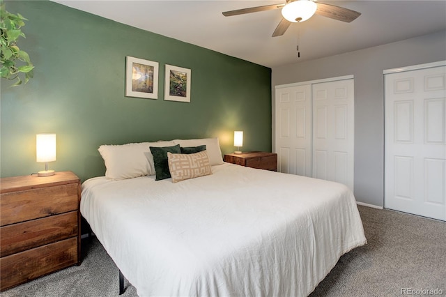 10527 Pierson Cir, Westminster, CO 80021 - bedroom with carpet flooring, a closet, and a ceiling fan