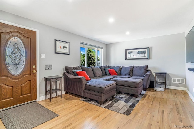 9580 W 51st Ave, Arvada, CO 80002 - living room featuring light wood-style floors and recessed lighting