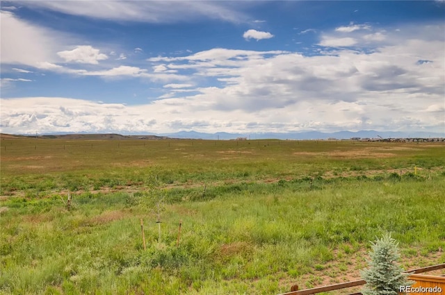 view of landscape with a mountain view and a rural view