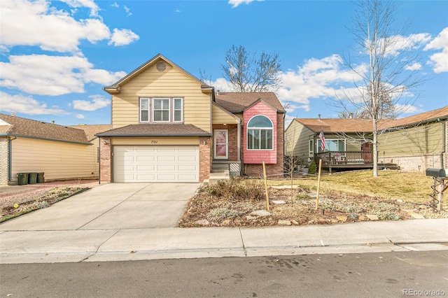 view of front of home featuring a garage