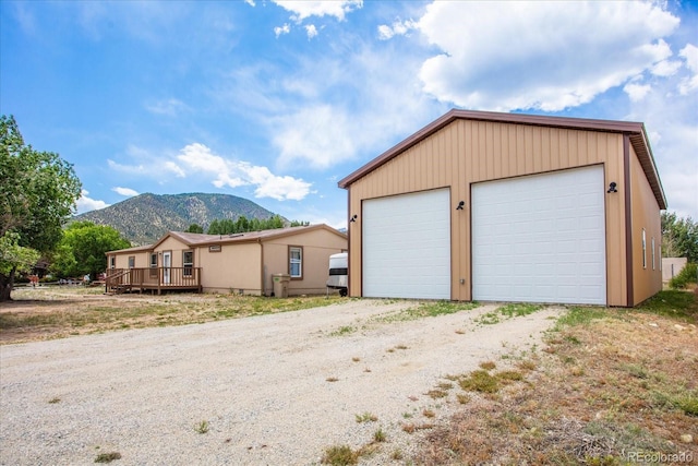 110 Evans Ave, Poncha Springs, CO 81242 - detached garage featuring a mountain view