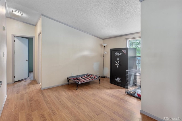110 Evans Ave, Poncha Springs, CO 81242 - foyer with a textured ceiling, light wood-type flooring, and ornamental molding