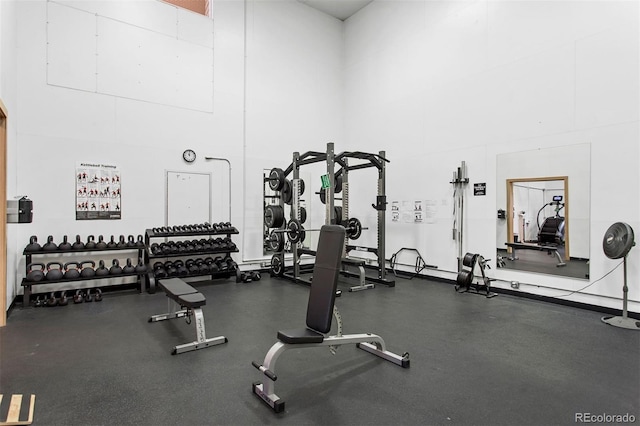 1555 Genesee Ridge Rd, Golden, CO 80401 - gym featuring a towering ceiling