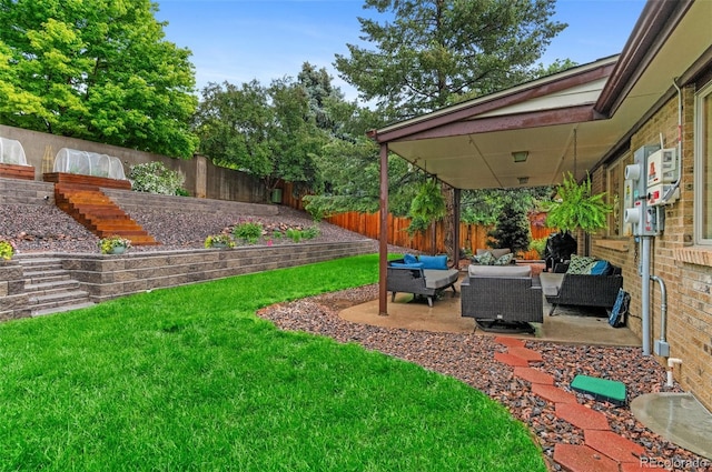 9939 E Aberdeen Ave, Englewood, CO 80111 - view of yard with outdoor lounge area and a patio
