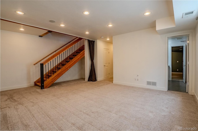 interior space with light carpet