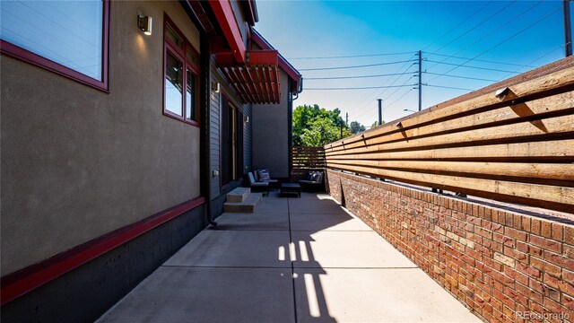 view of home's exterior featuring a patio