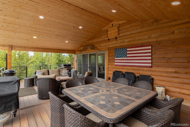 675 Gcr 462, Grand Lake, CO 80447 - deck with outdoor dining area and an outdoor hangout area