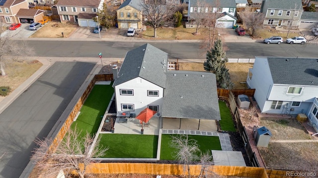 birds eye view of property featuring a residential view