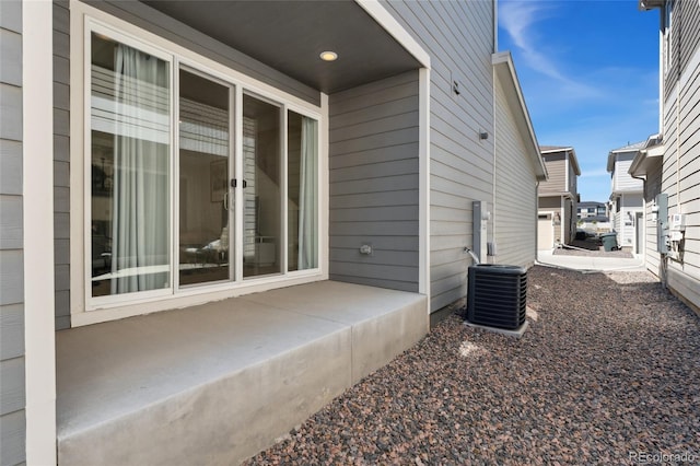 exterior space with central air condition unit