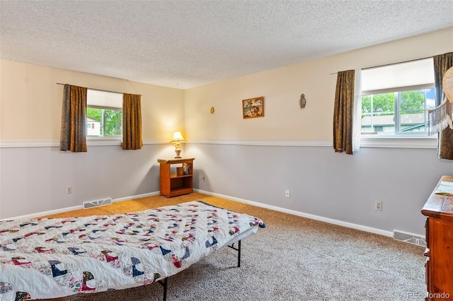 7260 Otis Ct, Arvada, CO 80003 - carpeted bedroom featuring multiple windows and a textured ceiling