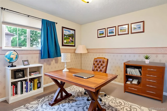 7260 Otis Ct, Arvada, CO 80003 - office featuring wallpapered walls and carpet