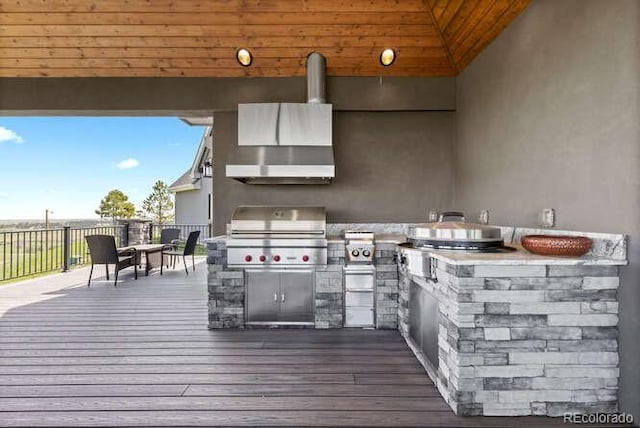 15295 E Cherry Creek S Road, Larkspur, CO 80118 - view of wooden terrace