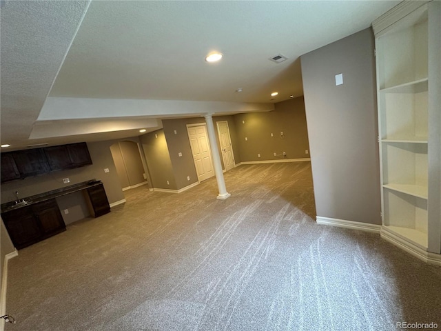 4746 Raven Run, Broomfield, CO 80023 - interior space featuring light carpet, baseboards, visible vents, and recessed lighting