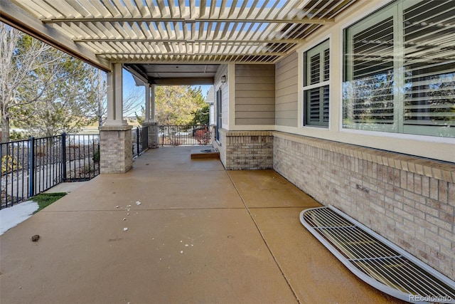 view of patio / terrace with a pergola